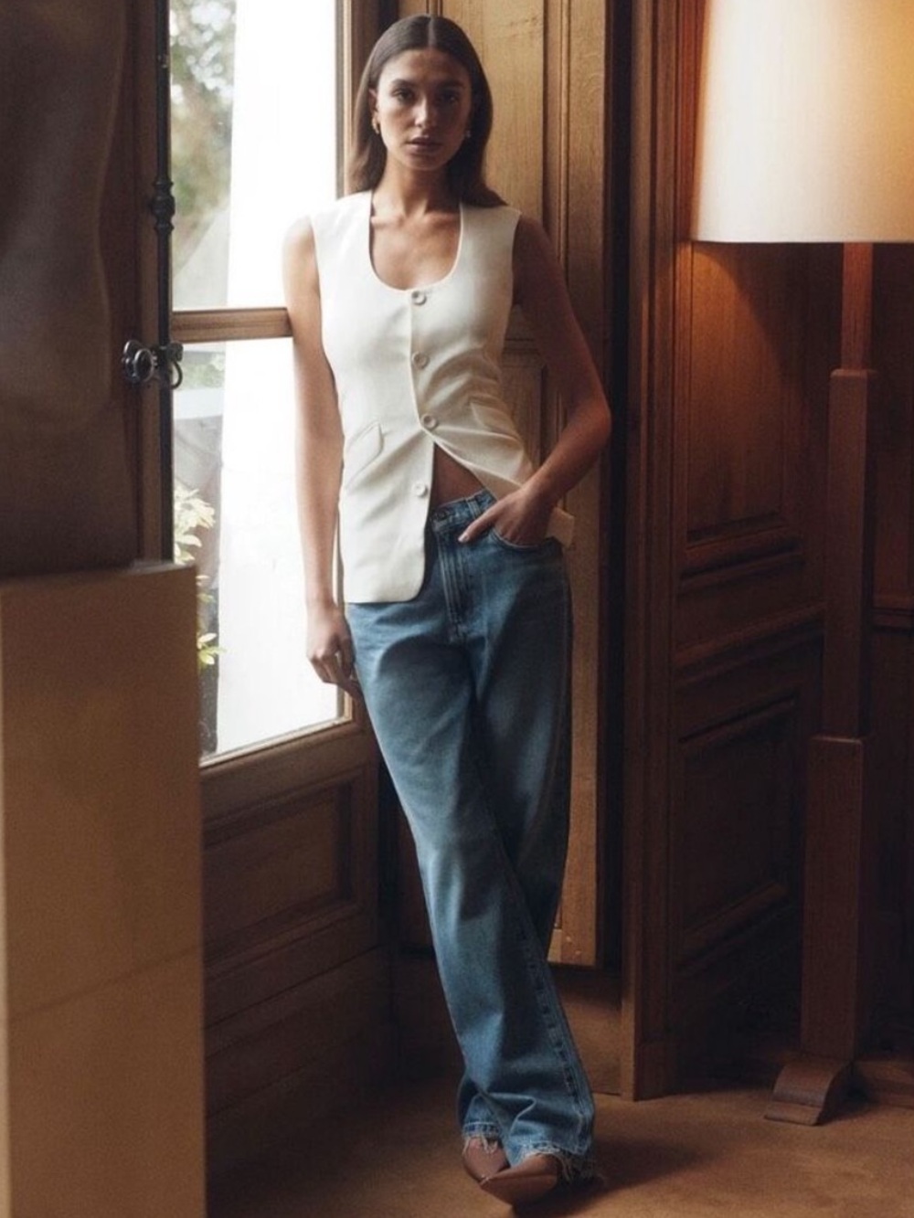 Favorite Daughter Jeans The Tommy Low Slung Long Straight in Margate